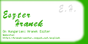 eszter hranek business card